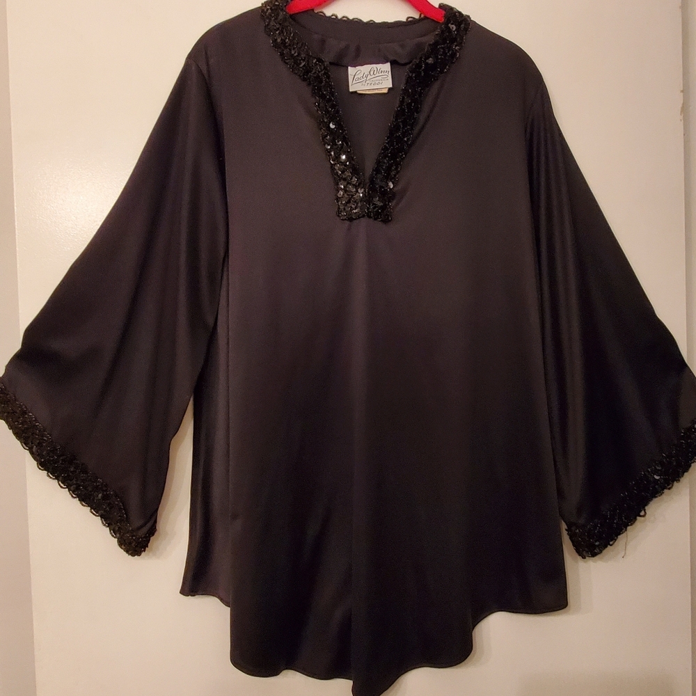 Vintage Beaded Long Sleeve Blouse